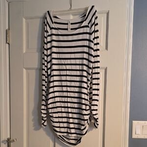 Striped Black and White Women's Top